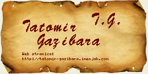 Tatomir Gazibara vizit kartica